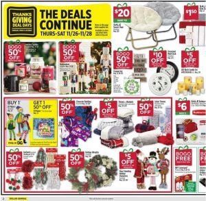 Dollar General Thanksgiving Day Ad Nov 26 – Nov 28, 2020