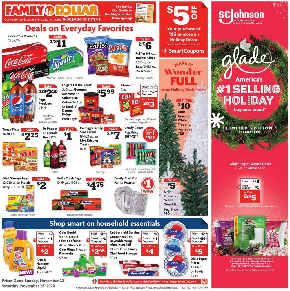 Family Dollar Weekly Ad Nov 22 – Nov 28, 2020