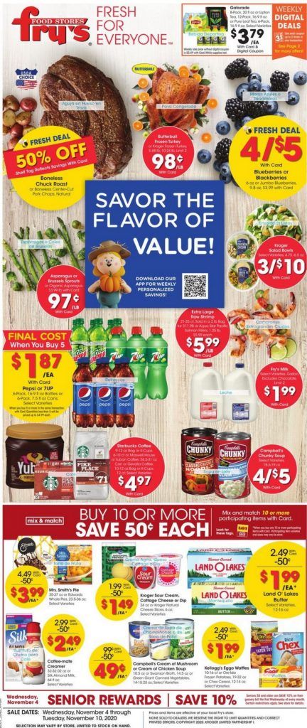 Fry's Food Weekly Ad Nov 4 – Nov 10, 2020