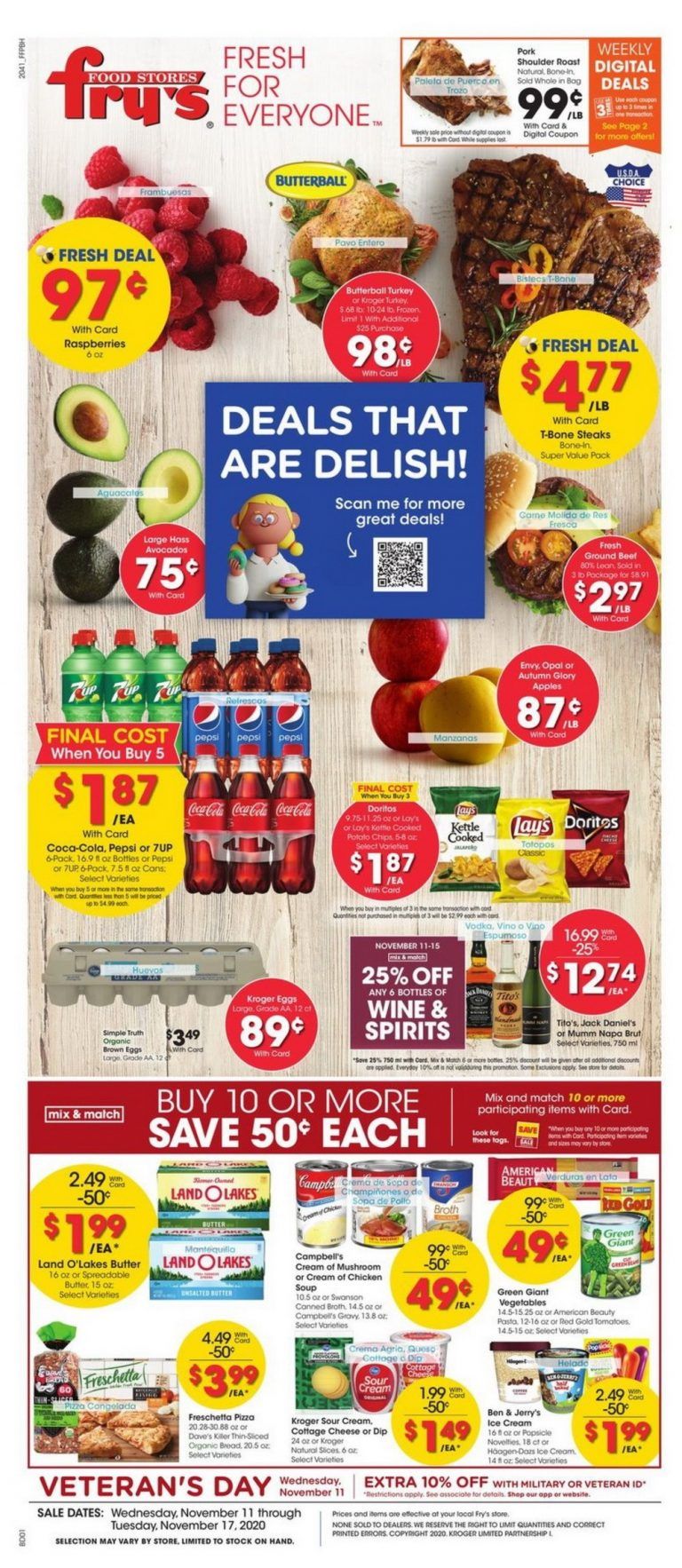 Fry's Food Weekly Ad Nov 11 – Nov 17, 2020