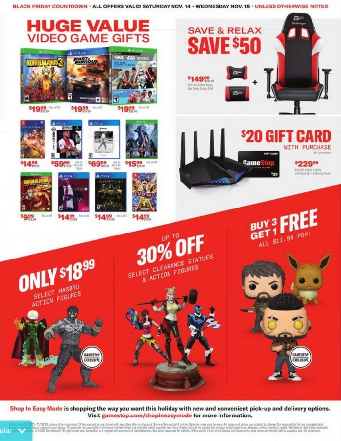 GameStop Black Friday Countdown Ad Nov 14 – Nov 18, 2020