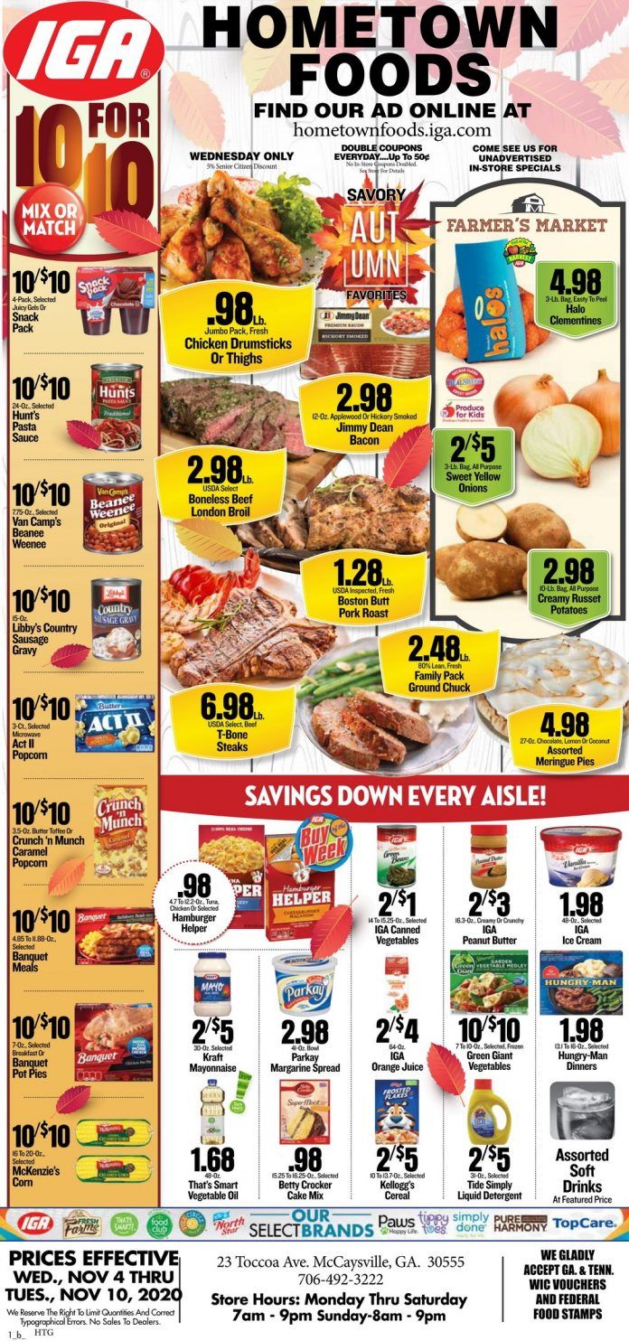 IGA Weekly Ad Nov 04 – Nov 10, 2020