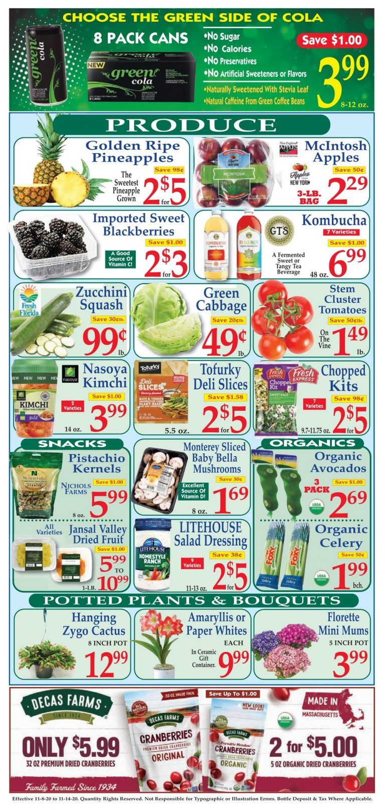 Market Basket Weekly Flyer Nov 8 Nov 14 2020