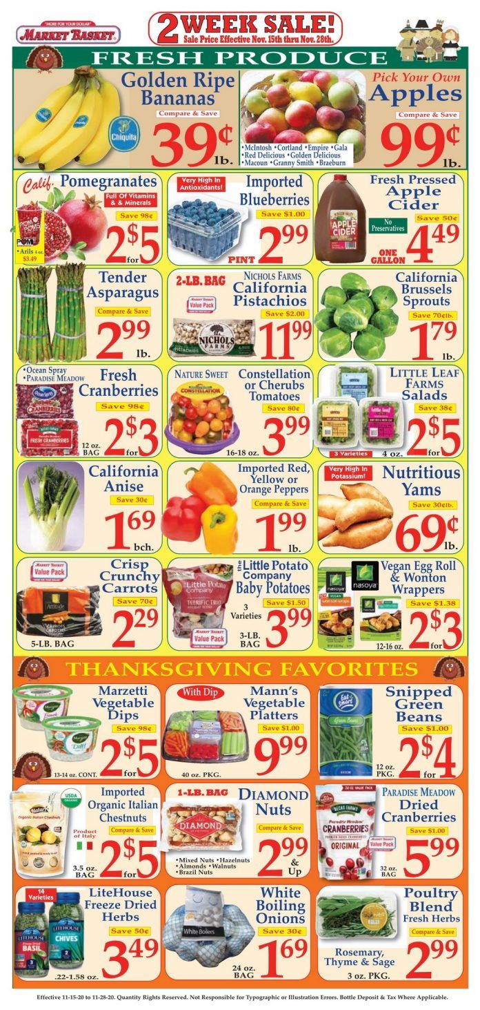 Market Basket Weekly Flyer Nov 15 – Nov 28, 2020