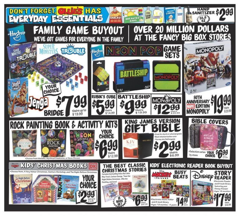 Ollie's Black Friday Ad Nov 27 Dec 02, 2020