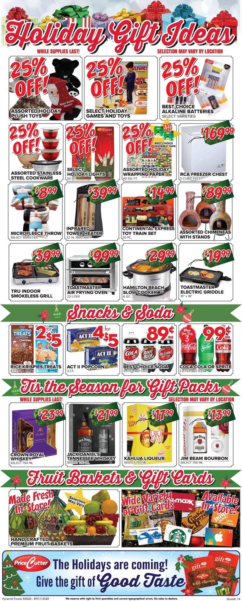 Price Cutter Weekly Ad Nov 25 – Dec 01, 2020