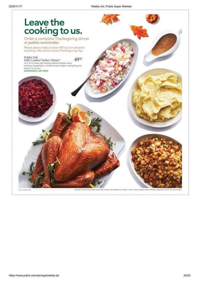 Publix Weekly Ad Nov 18 Nov 25 2020