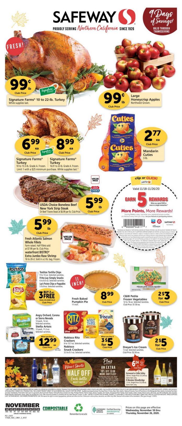 Safeway Weekly Ad Nov 18 – Nov 26, 2020