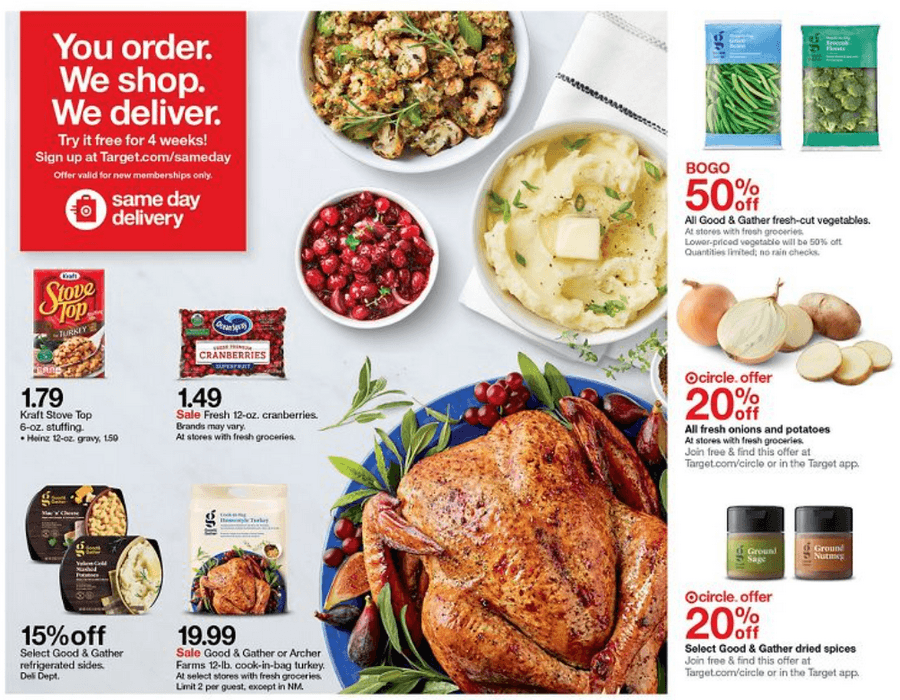 Target Thanksgiving Ad Nov 22 Nov 28, 2020