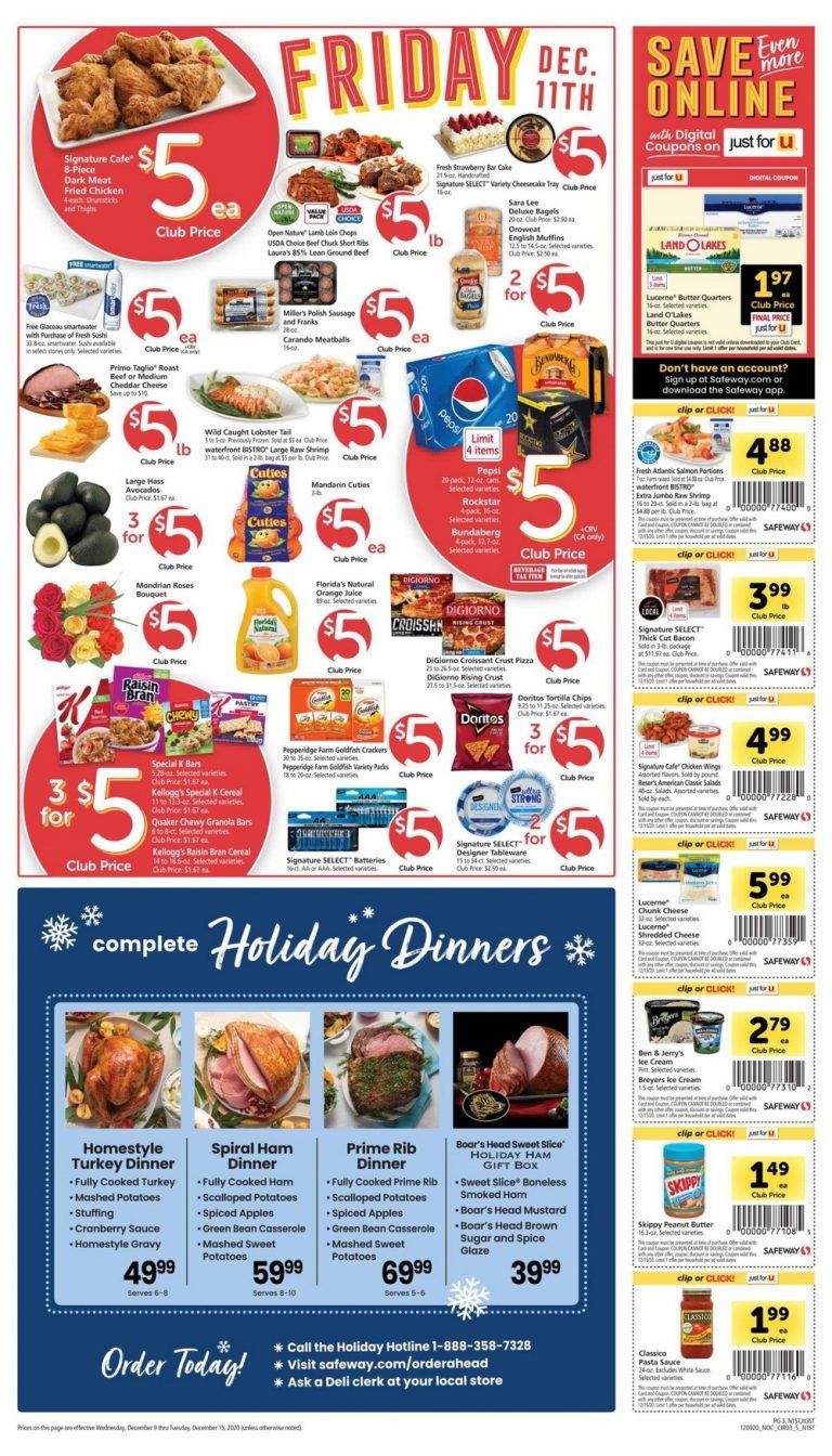 Safeway Weekly Ad Dec 09 – Dec 15, 2020