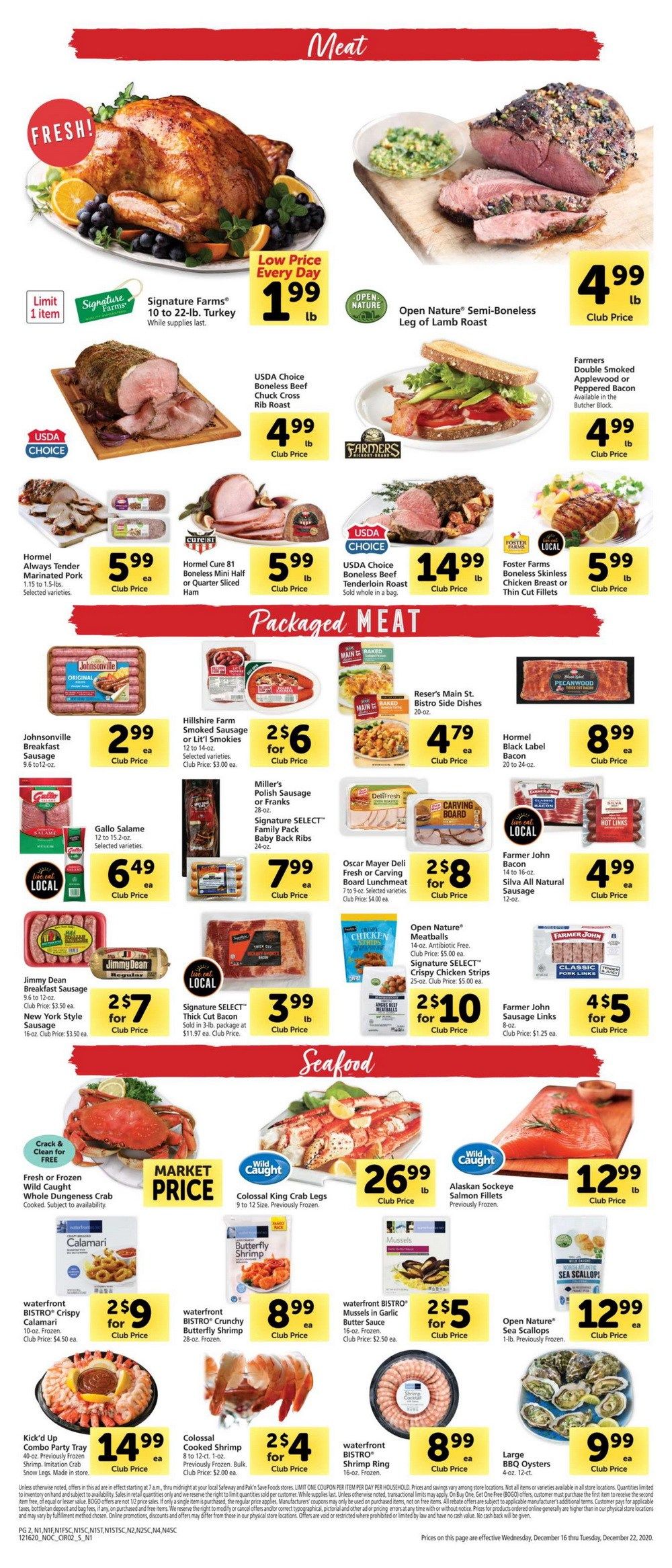 Safeway Weekly Ad Dec 16 – Dec 22, 2020