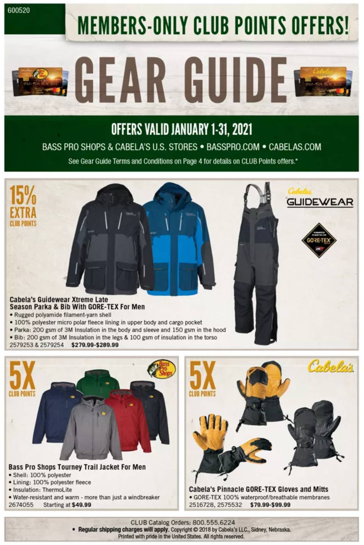 Bass Pro Shops Gear Guide Sale Jan 01 – Jan 31, 2021