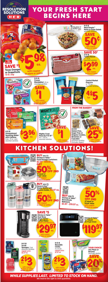 HEB Weekly Ad Jan 06 – Jan 12, 2021