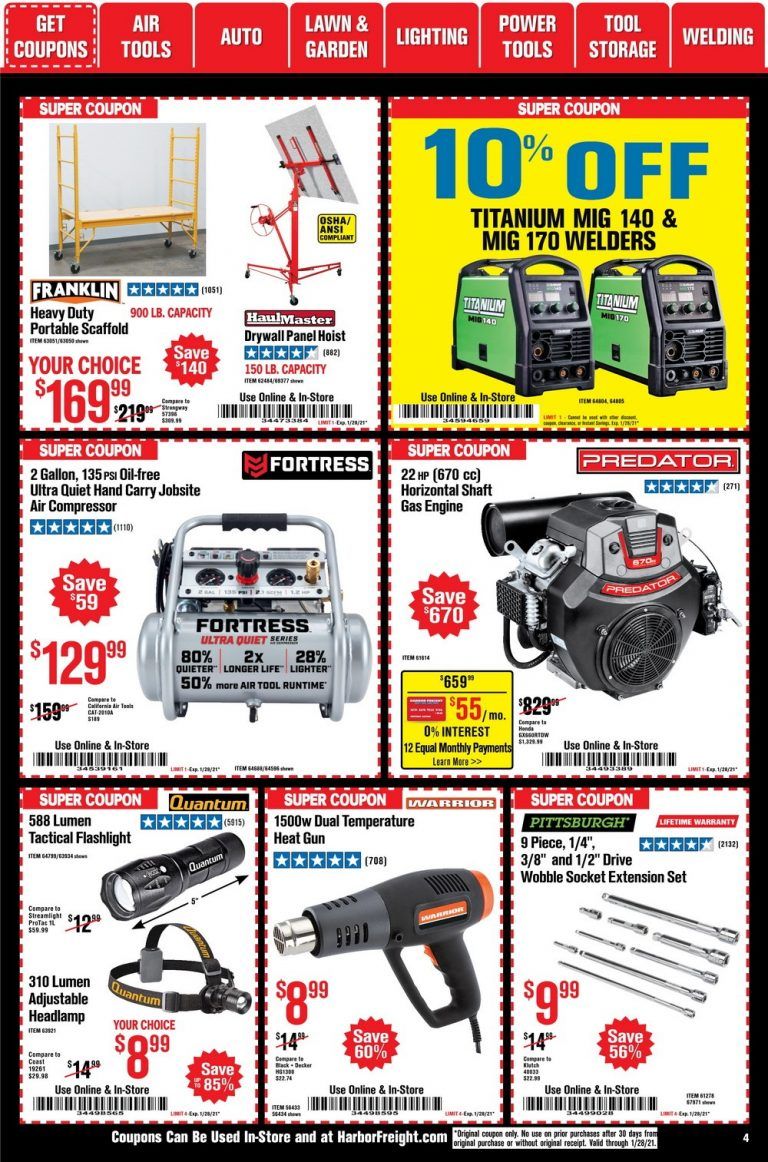 Harbor Freight Flyer Sale Jan 01 Jan 28, 2021