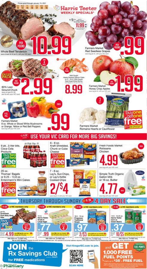 Harris Teeter Weekly Ad Jan 13 – Jan 19, 2021