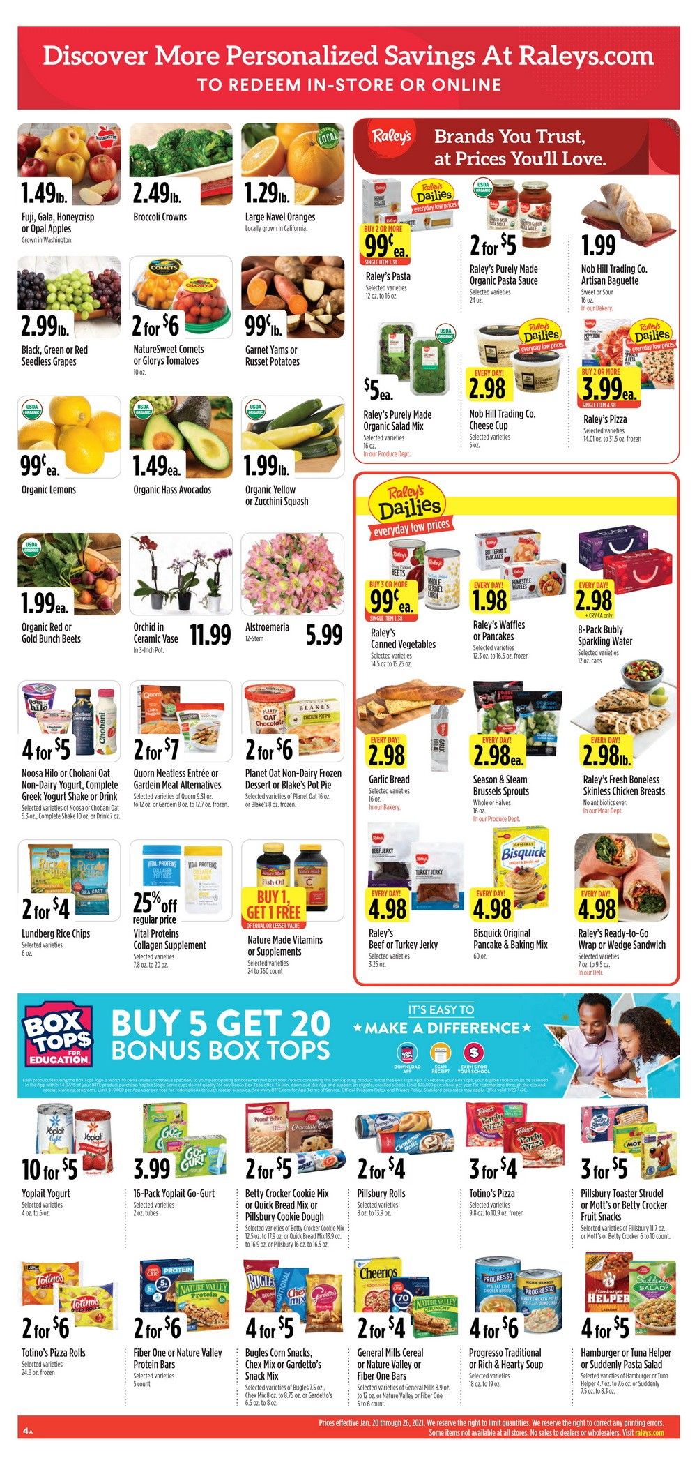 Raley's Supermarkets Weekly Ad Jan 20 – Jan 26, 2021