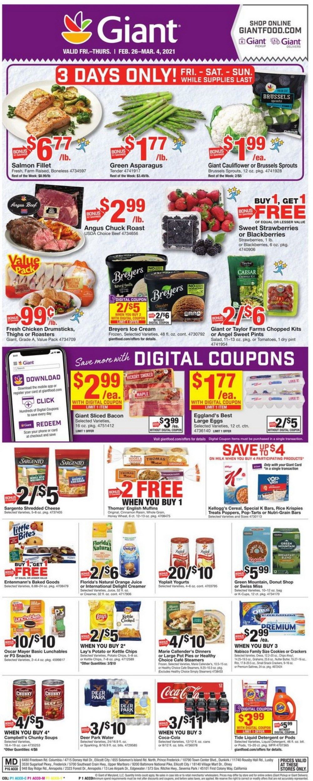 Giant Food Weekly Ad Feb 26 – Mar 04, 2021