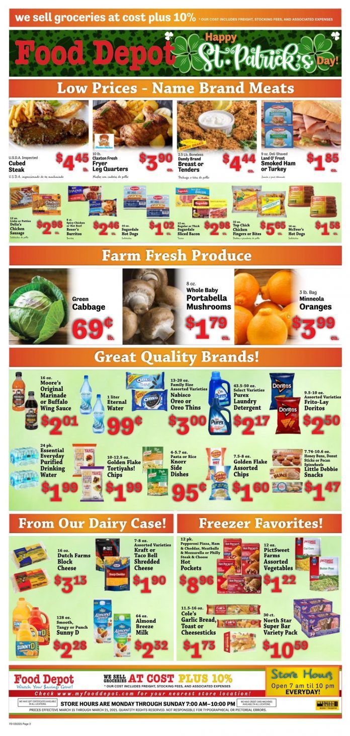 Food Depot Weekly Ad Mar 15 Mar 21 2021