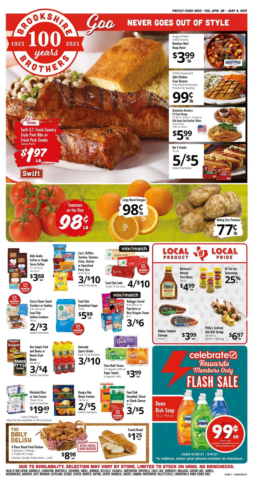 Brookshire Brothers Weekly Ad Apr 28 – May 04, 2021
