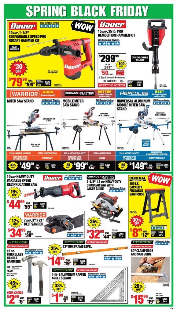 Harbor Freight Spring Black Friday Sale Apr 06 Apr 11, 2021