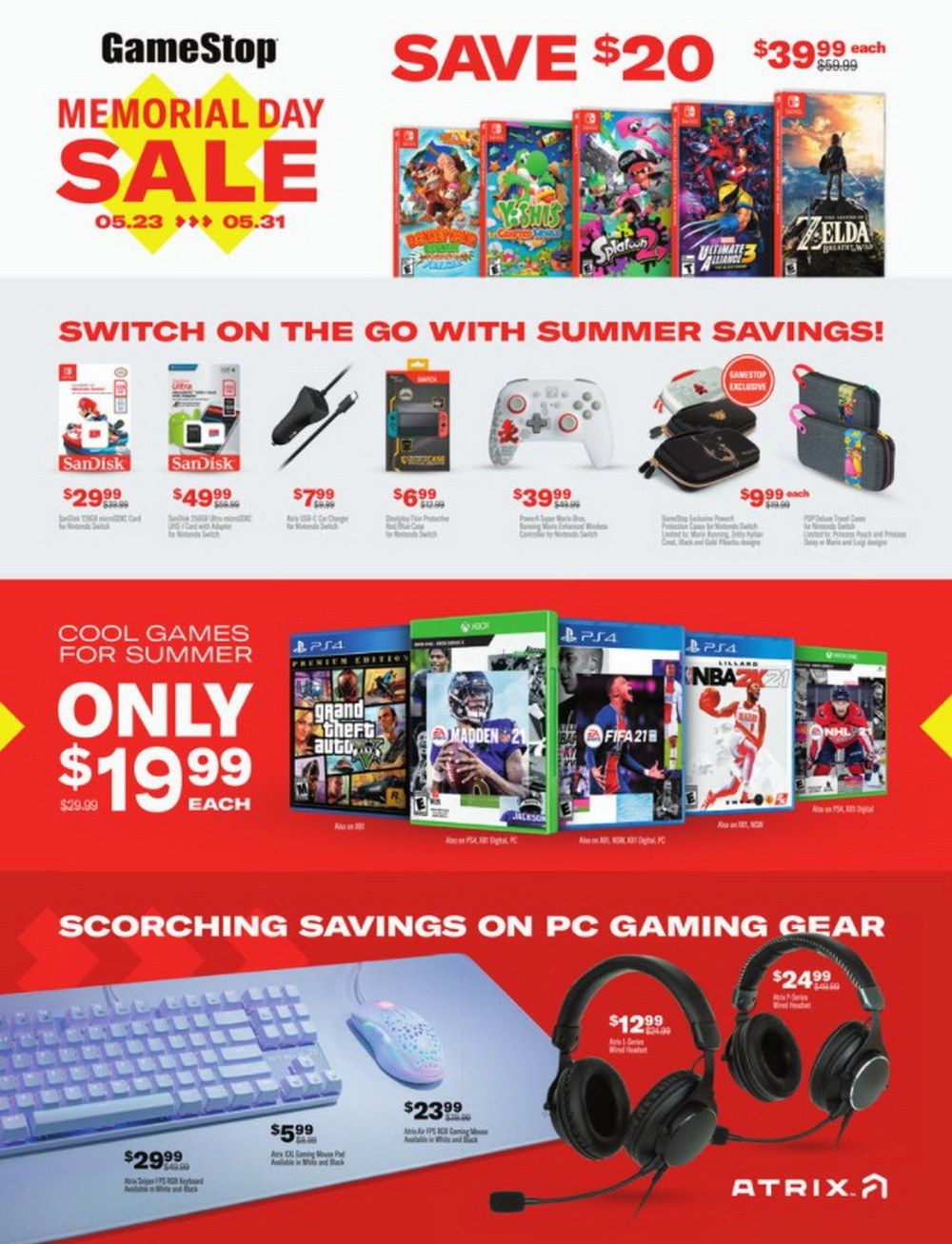 GameStop Memorial Day Sale May 23 May 31, 2021