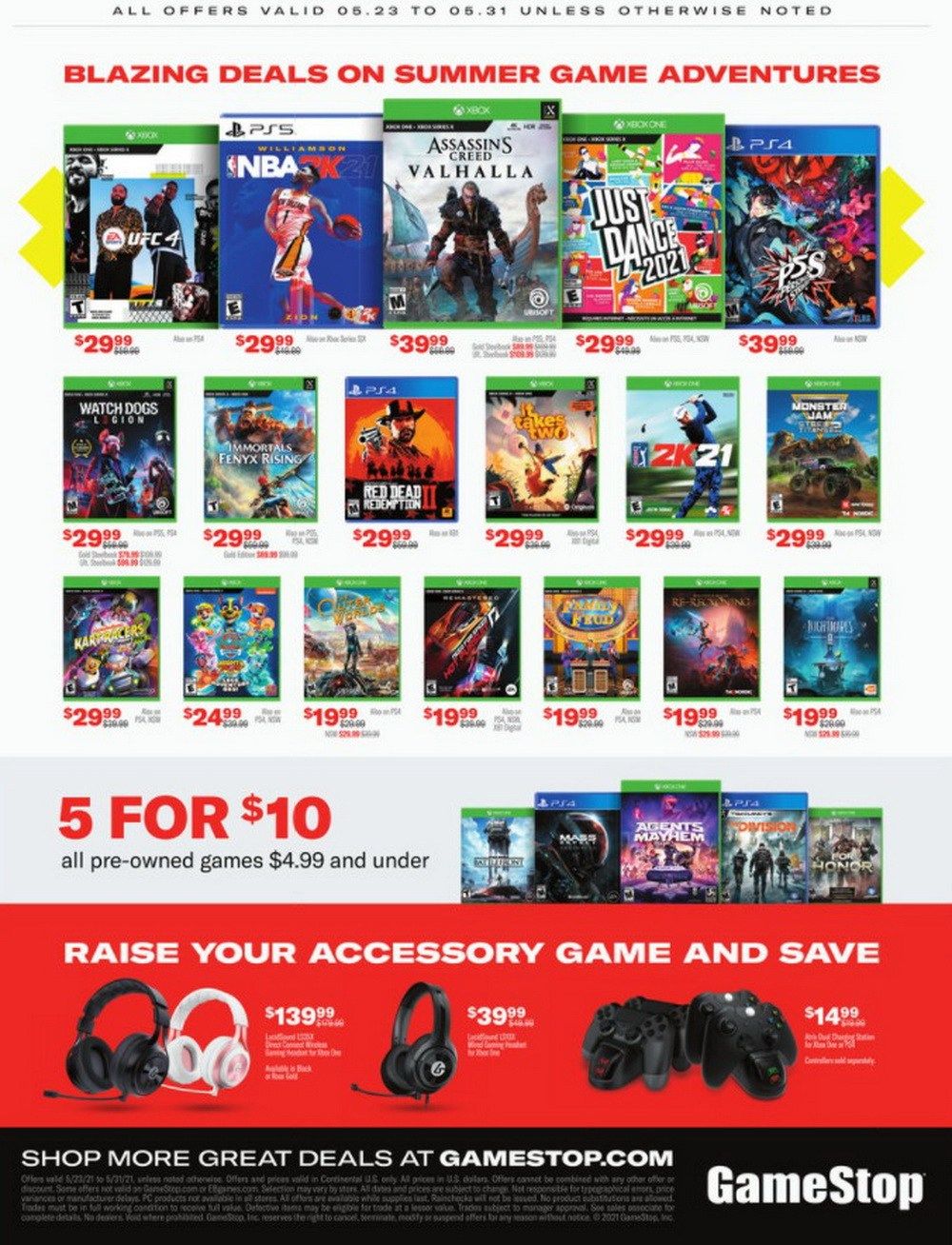 GameStop Memorial Day Sale May 23 – May 31, 2021