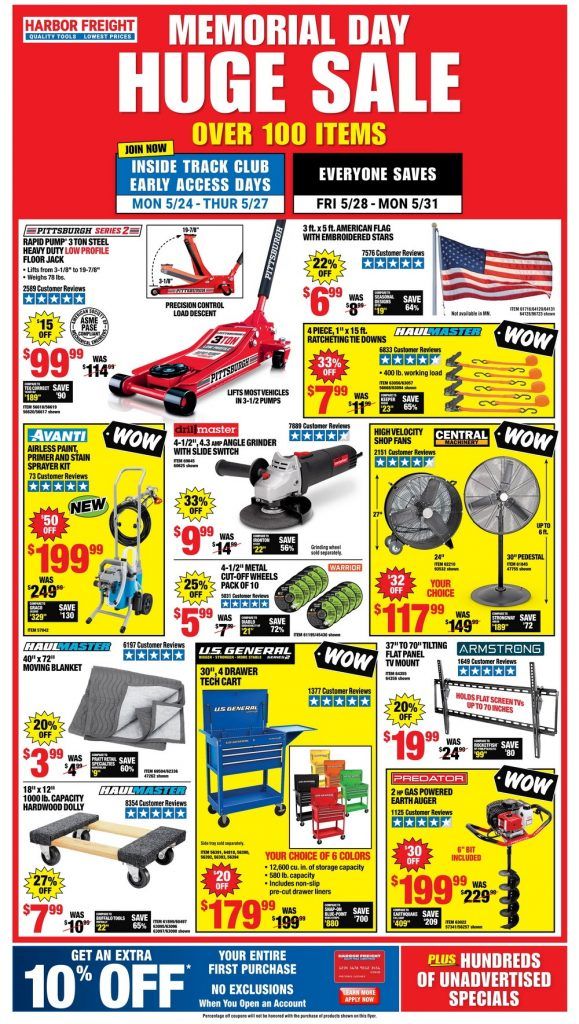 Harbor Freight Memorial Day Sale May 24 May 31, 2021