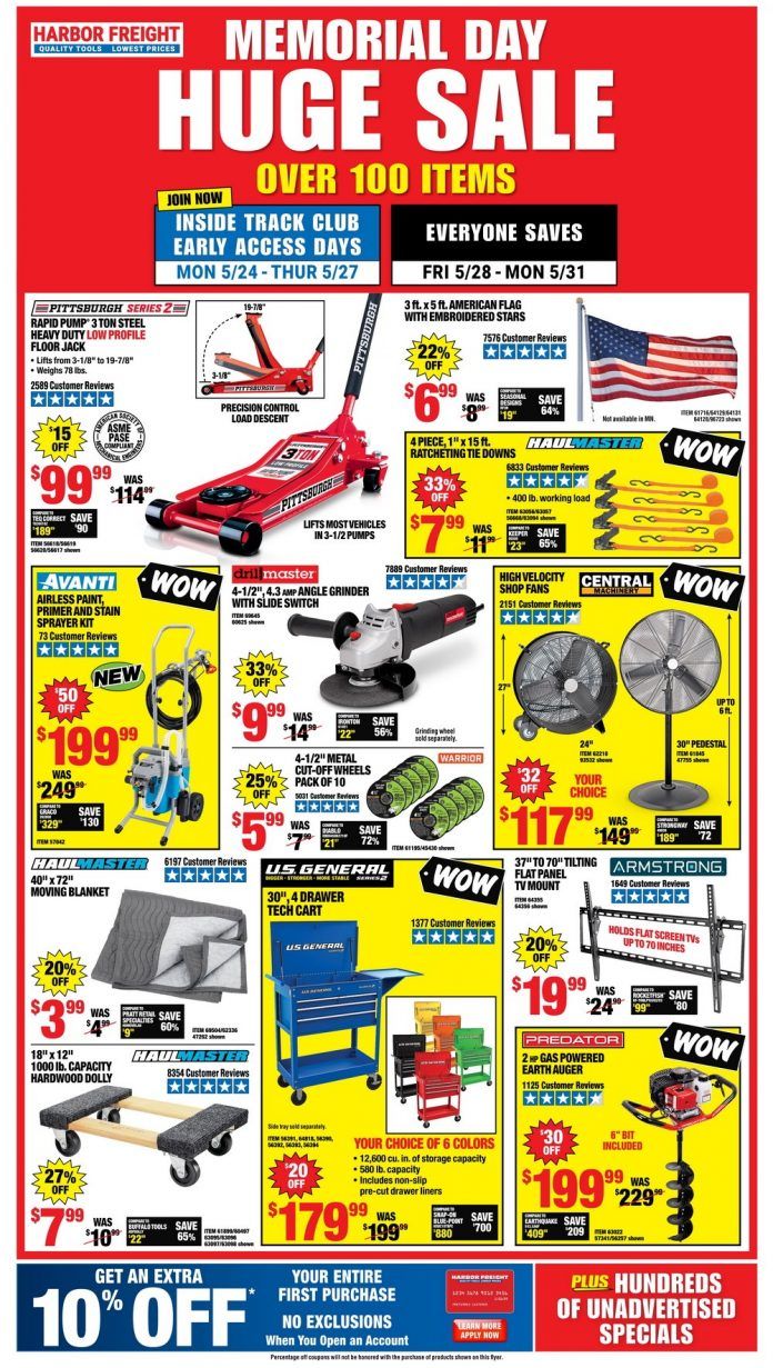 Harbor Freight Memorial Day Sale May 24 May 31, 2021