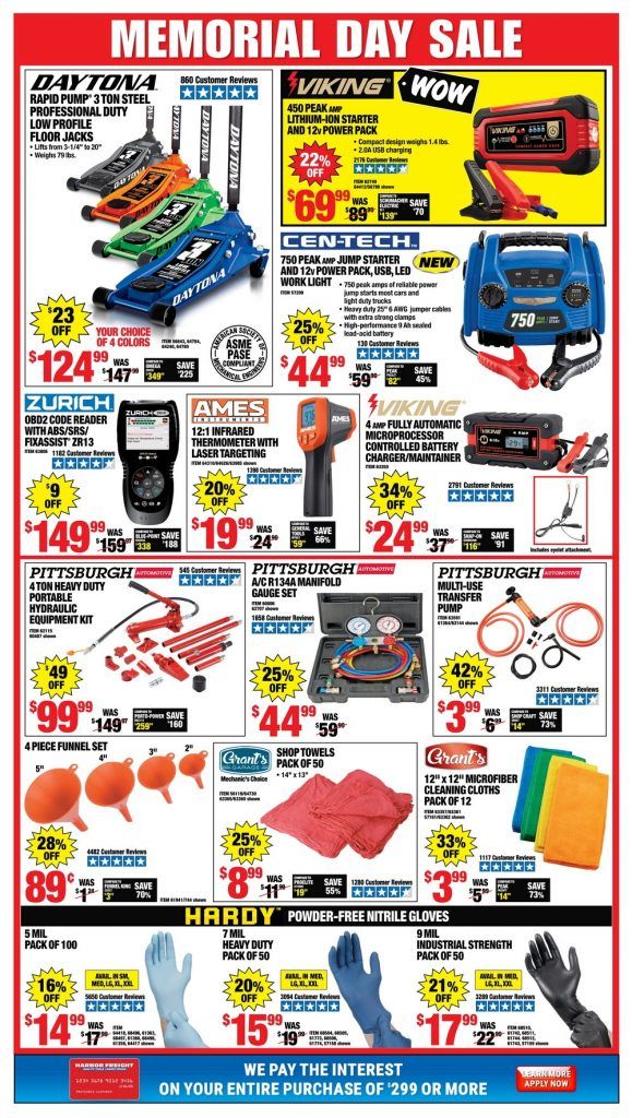 Harbor Freight Memorial Day Sale May 24 May 31, 2021