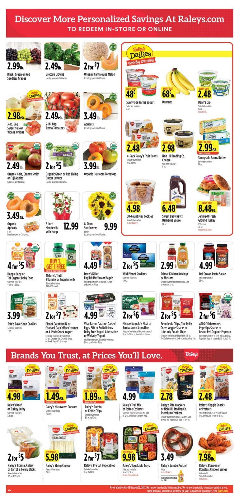 Raley's Supermarkets Weekly Ad May 19 – May 25, 2021