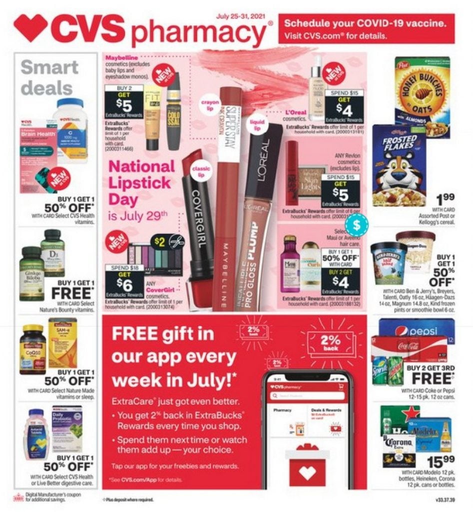 CVS Weekly Ad July 25 July 31, 2021