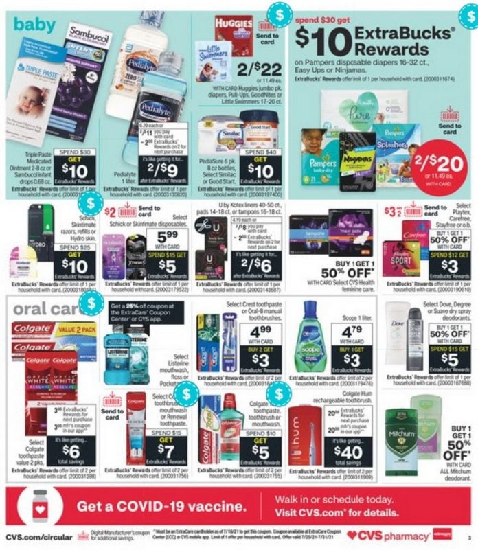 CVS Weekly Ad July 25 July 31, 2021