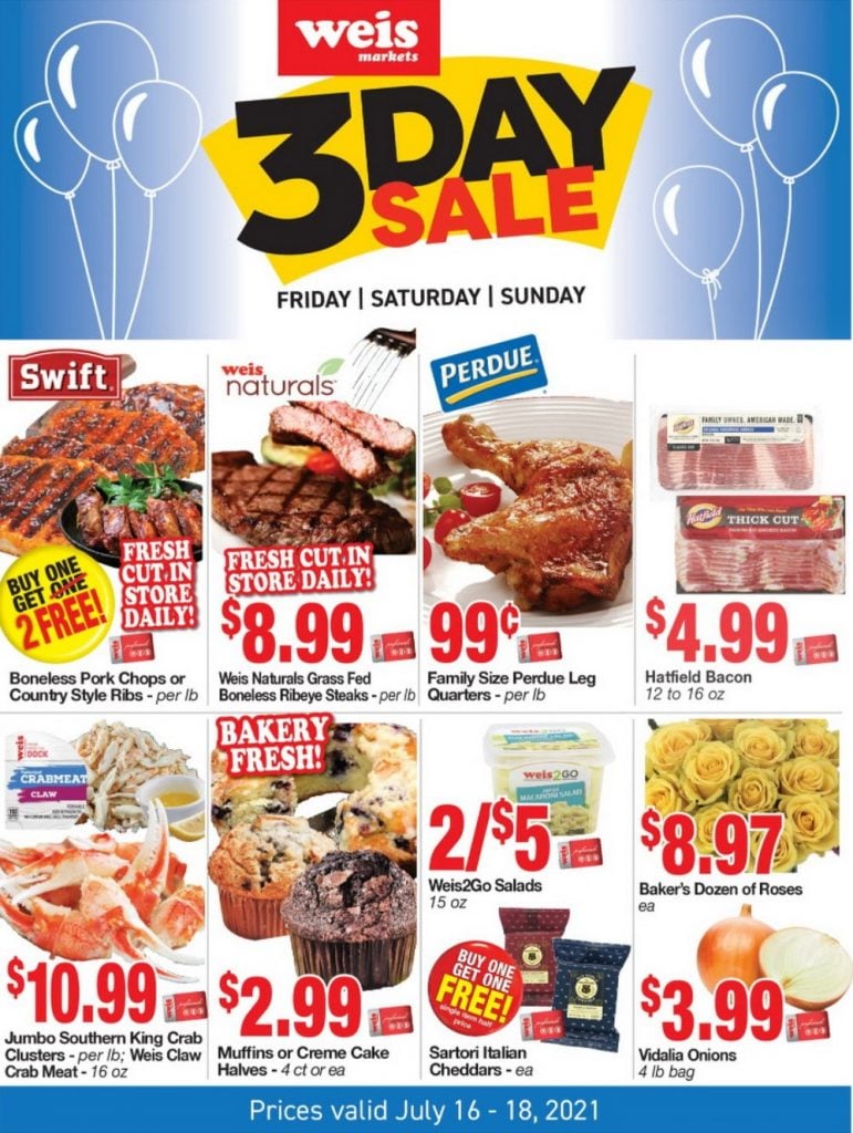 Weis Markets Three Day Ad Jul 16 Jul 18, 2021