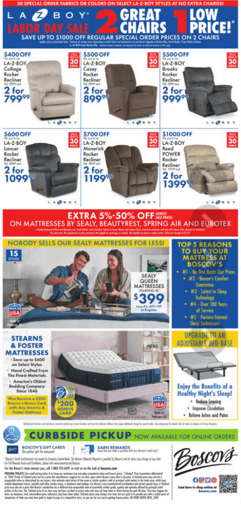 Boscovs veterans day sales