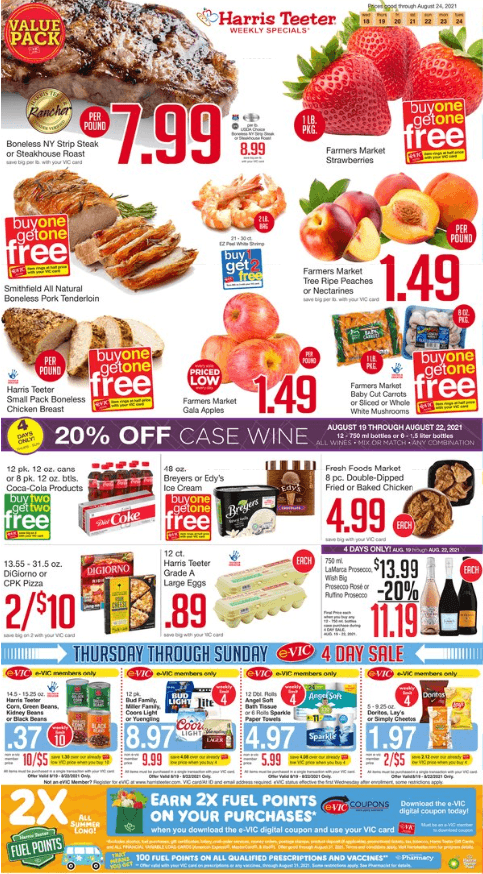 Harris Teeter Weekly Ad Aug 18 – Aug 24, 2021