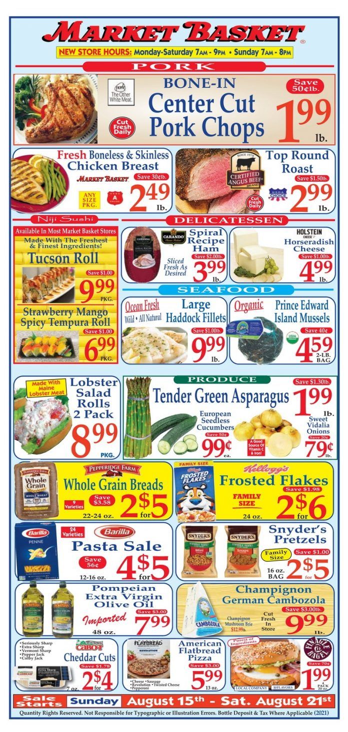 Market Basket Weekly Flyer Aug 15 – Aug 21, 2021