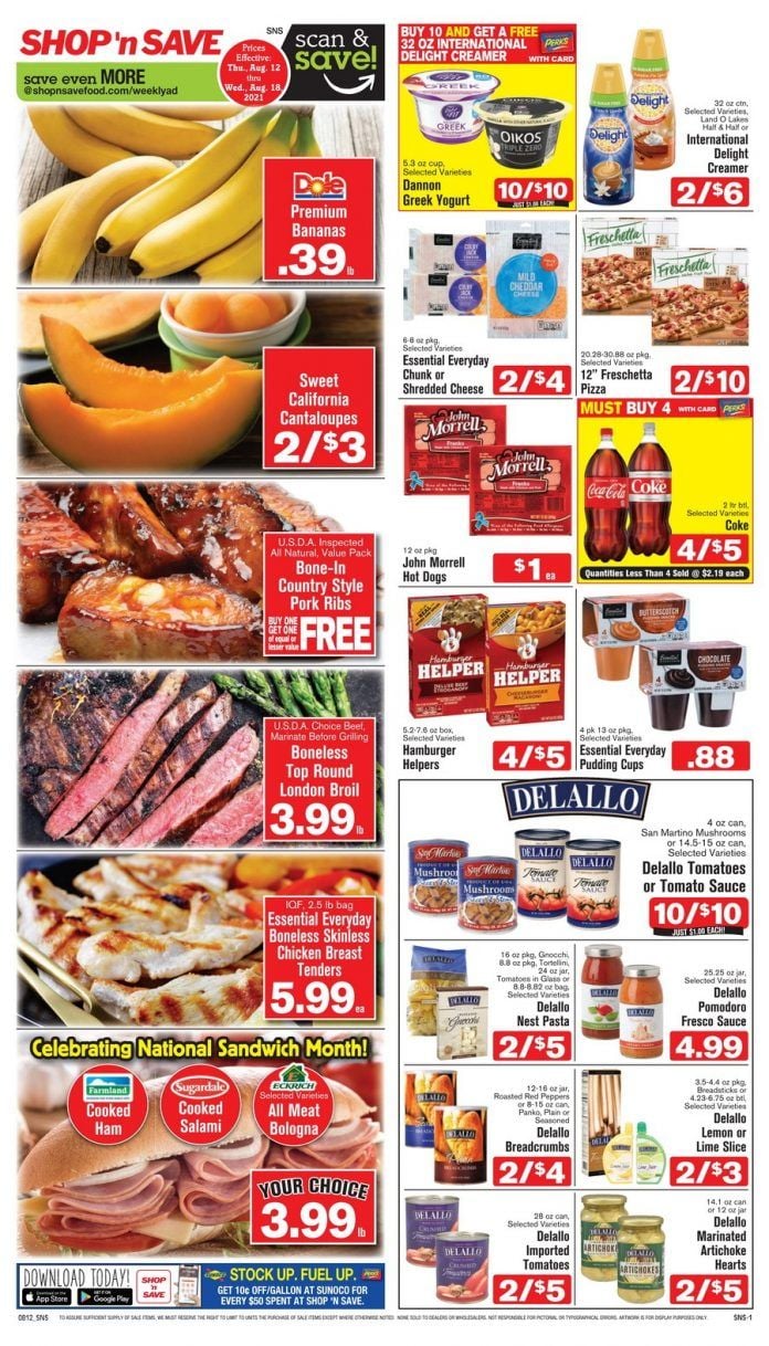 SHOP 'n SAVE Weekly Ad Aug 12 Aug 18, 2021