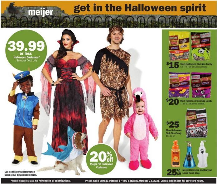 Meijer Halloween Ad Oct 17 – Oct 23, 2021