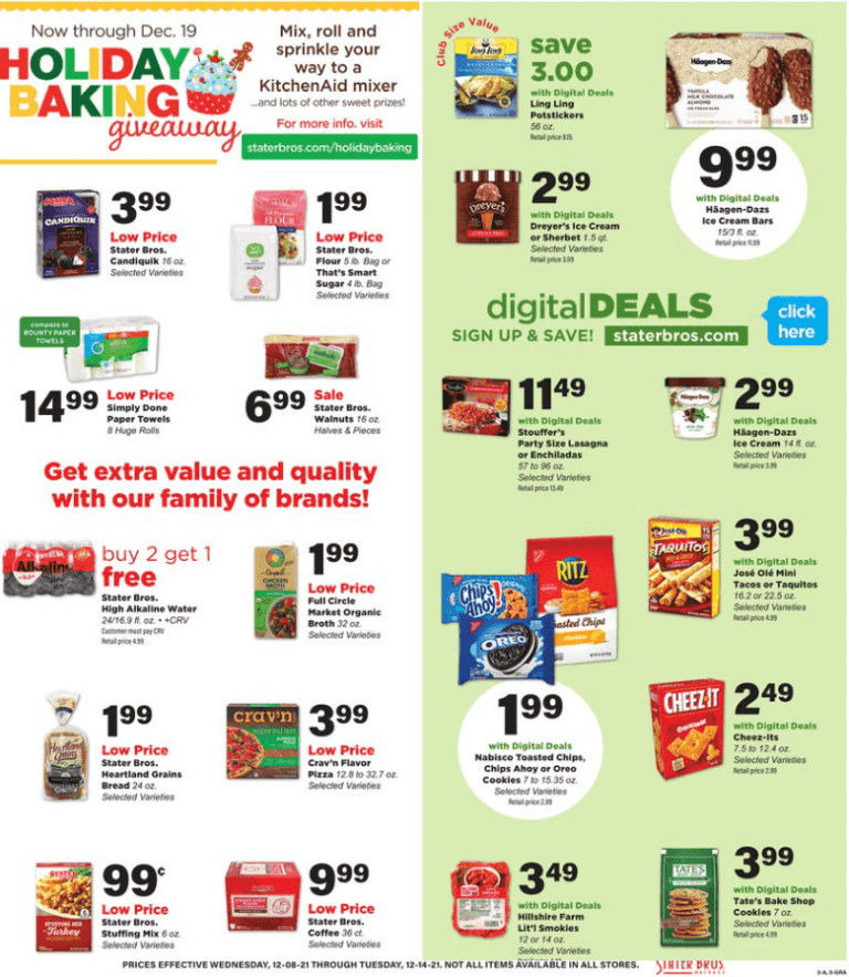 Stater Bros Weekly Ad Dec 08 Dec 14, 2021 (Christmas Promotion Included)