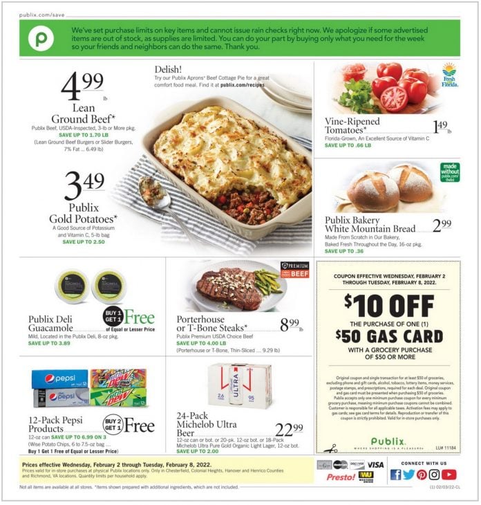 Publix Weekly Ad Feb 02 – Feb 08, 2022