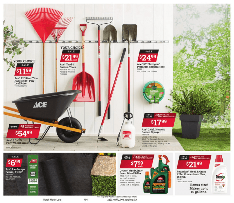 ACE Hardware Monthly Ad Mar 01 – Mar 31, 2022