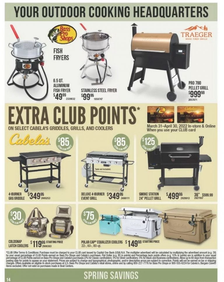 Bass Pro Shops Spring Savings Mar 31 – Apr 13, 2022