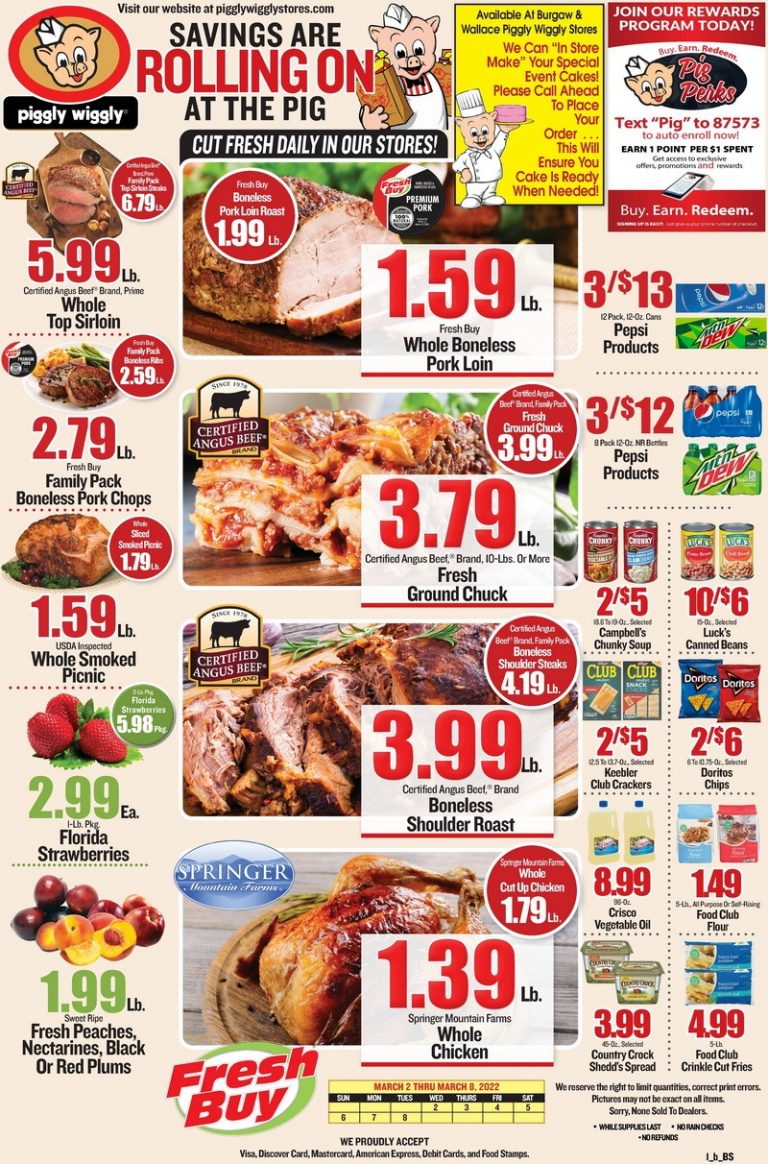 Piggly Wiggly Weekly Ad Mar 02 – Mar 08, 2022