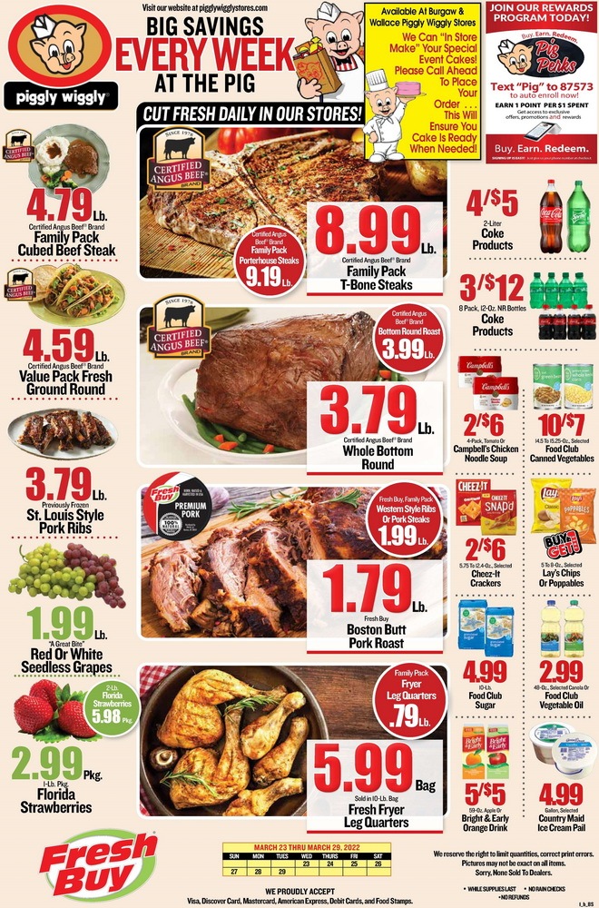 Piggly Wiggly Weekly Ad Mar 23 – Mar 29, 2022
