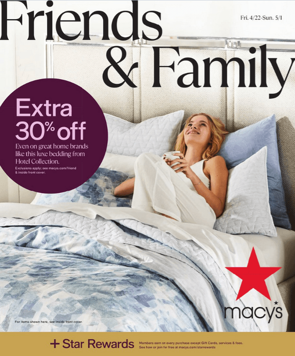 Macys April Friends and Family Home Luxury Book Apr 20 May 01, 2022