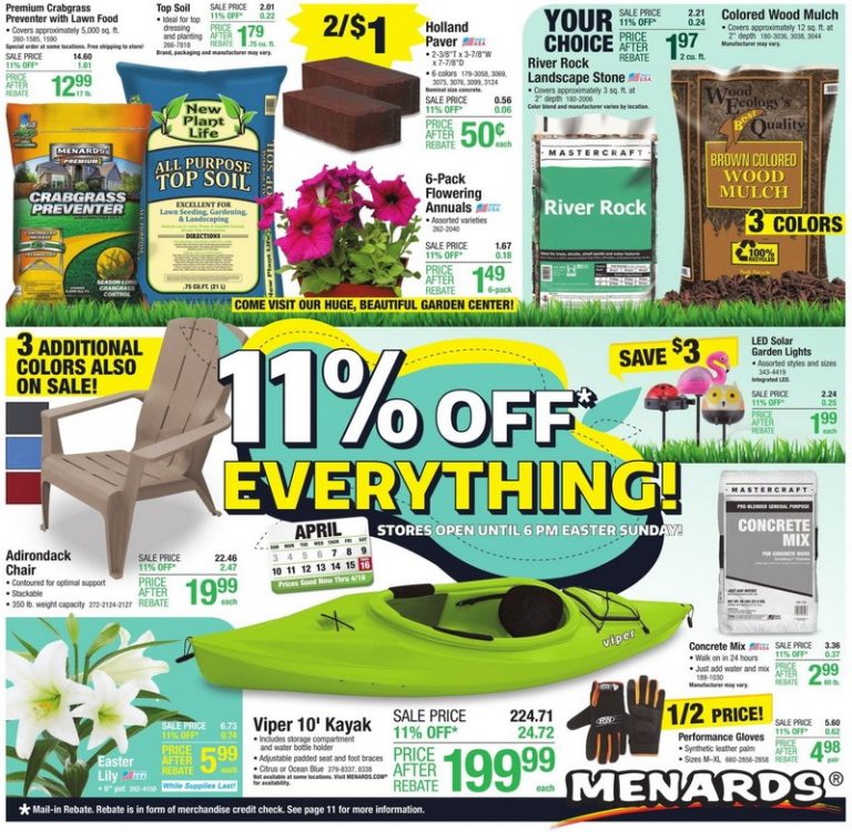 Menards Weekly Ad Apr 07 Apr 16, 2022 (Easter Promotion Included)
