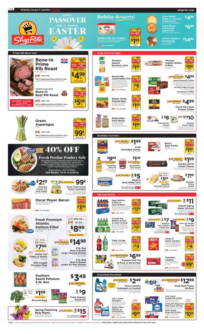 ShopRite Weekly Ad Apr 10 Apr 16, 2022 (Easter Promotion Included)