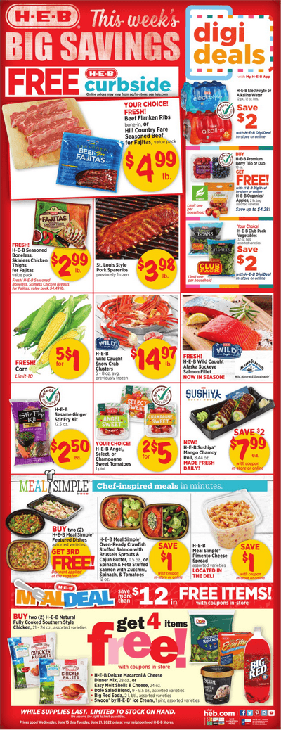 HEB Weekly Ad Jun 15 – Jun 21, 2022