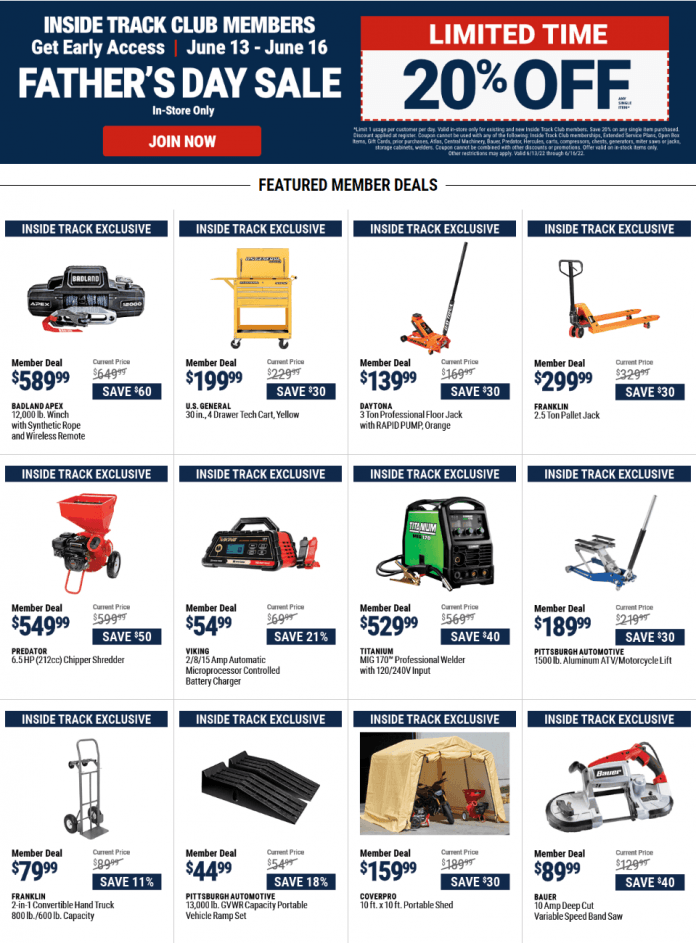 Harbor Freight Father's Day Sale Jun 13 Jul 16, 2022