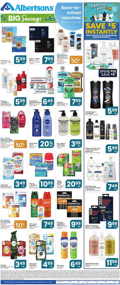 Albertsons Weekly Ad Aug 31 – Sep 06, 2022